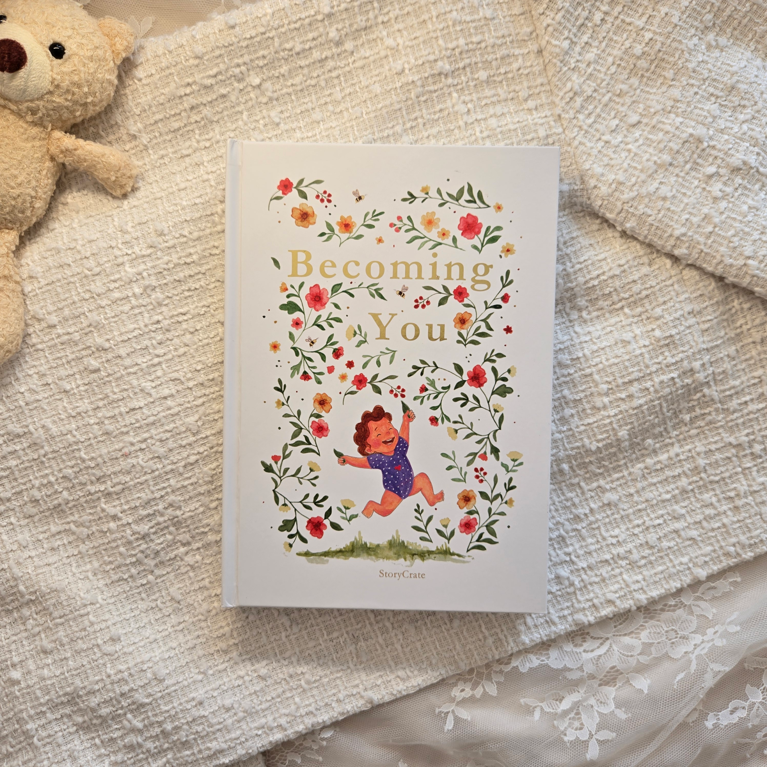 Becoming You baby keepsake memory book by StoryCrate Gifts